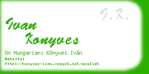 ivan konyves business card